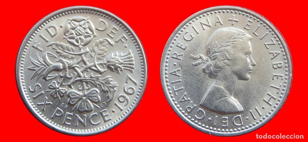 Monedas antiguas de Europa: 6 PENIQUES PENCE 1967 INGLATERRA REINO UNIDO-152616