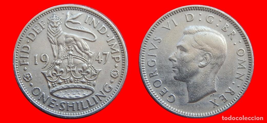 Monedas antiguas de Europa: 1 CHELIN SHILLING 1947 ENGLISH INGLATERRA REINO UNIDO-152617