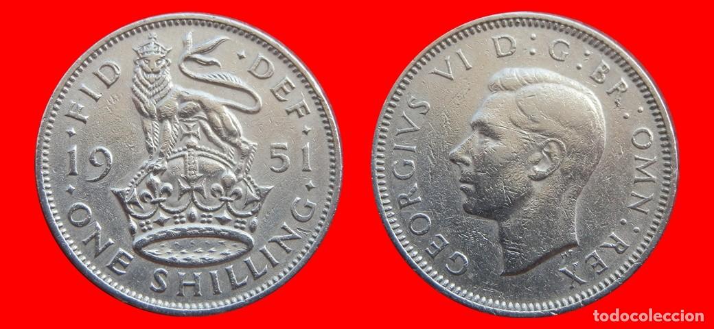 Monedas antiguas de Europa: 1 CHELIN SHILLING 1951 ENGLISH INGLATERRA REINO UNIDO-152618