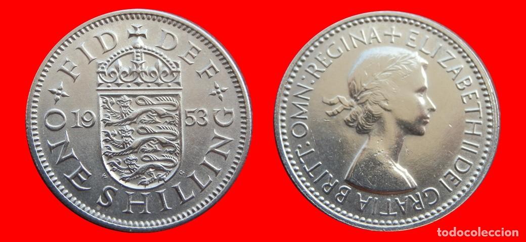 Monedas antiguas de Europa: 1 CHELIN SHILLING 1953 ENGLISH INGLATERRA REINO UNIDO-152619