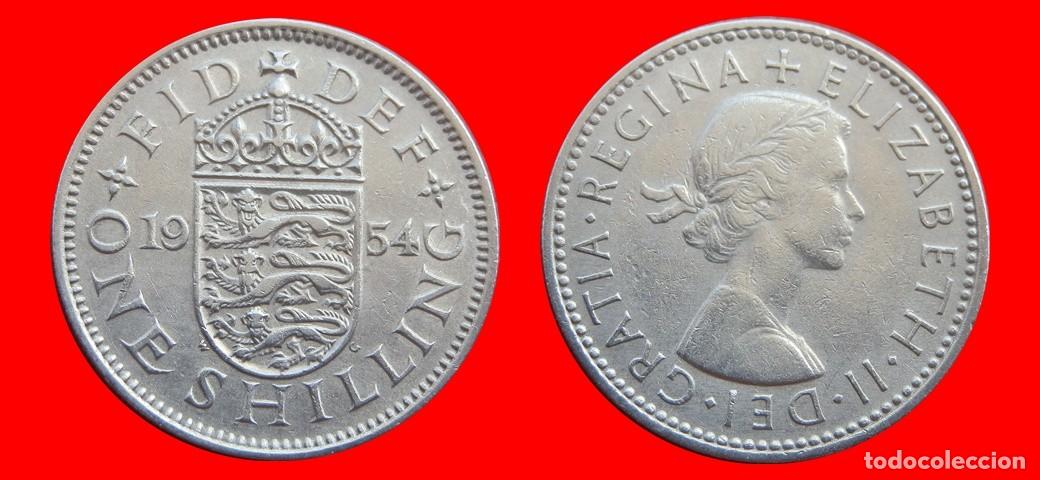 Monedas antiguas de Europa: 1 CHELIN SHILLING 1954 ENGLISH INGLATERRA REINO UNIDO-152620