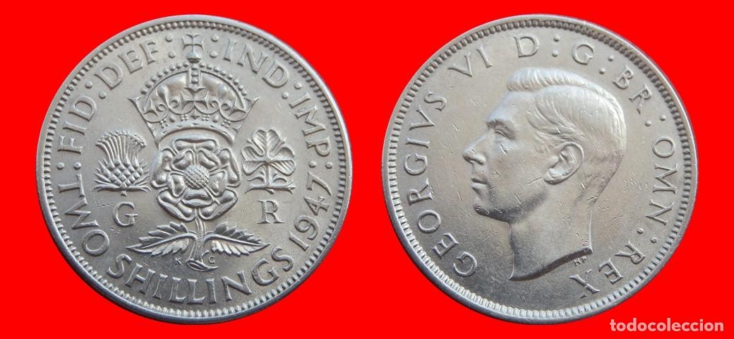 Monedas antiguas de Europa: 1 FLORIN 2 SHILLINGS 1947 INGLATERRA REINO UNIDO-152626