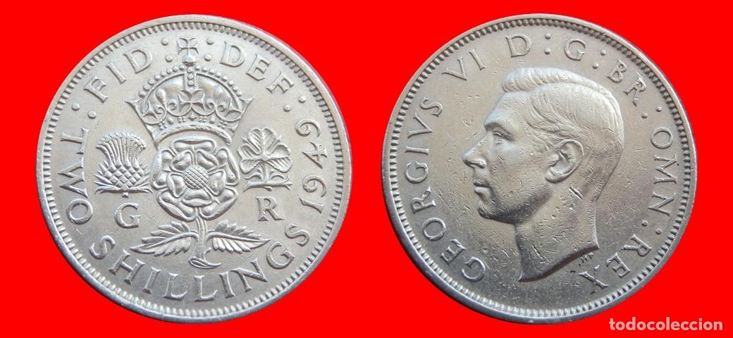 Monedas antiguas de Europa: 1 FLORIN 2 SHILLINGS 1949 INGLATERRA REINO UNIDO-152627