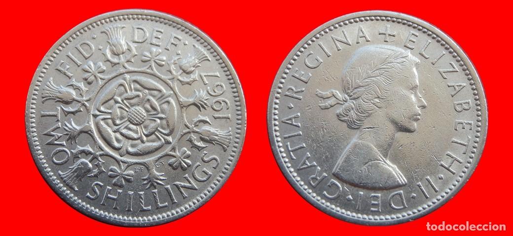 Monedas antiguas de Europa: 1 FLORIN 2 SHILLINGS 1967 INGLATERRA REINO UNIDO-152629