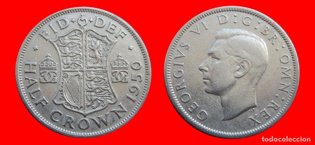 Monedas antiguas de Europa: 1/2 CORONA 1950 INGLATERRA REINO UNIDO-152632