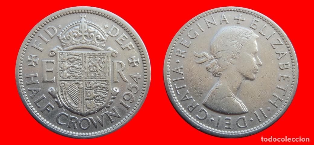 Monedas antiguas de Europa: 1/2 CORONA 1954 INGLATERRA REINO UNIDO-152633