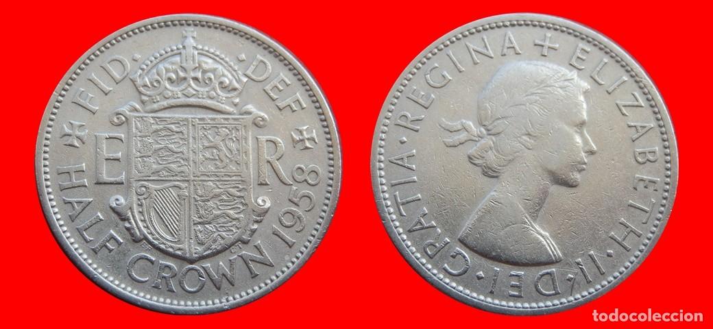Monedas antiguas de Europa: 1/2 CORONA 1958 INGLATERRA REINO UNIDO-152634