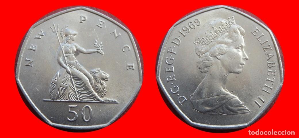 Monedas antiguas de Europa: 50 PENIQUES PENCE 1969 INGLATERRA REINO UNIDO-152635