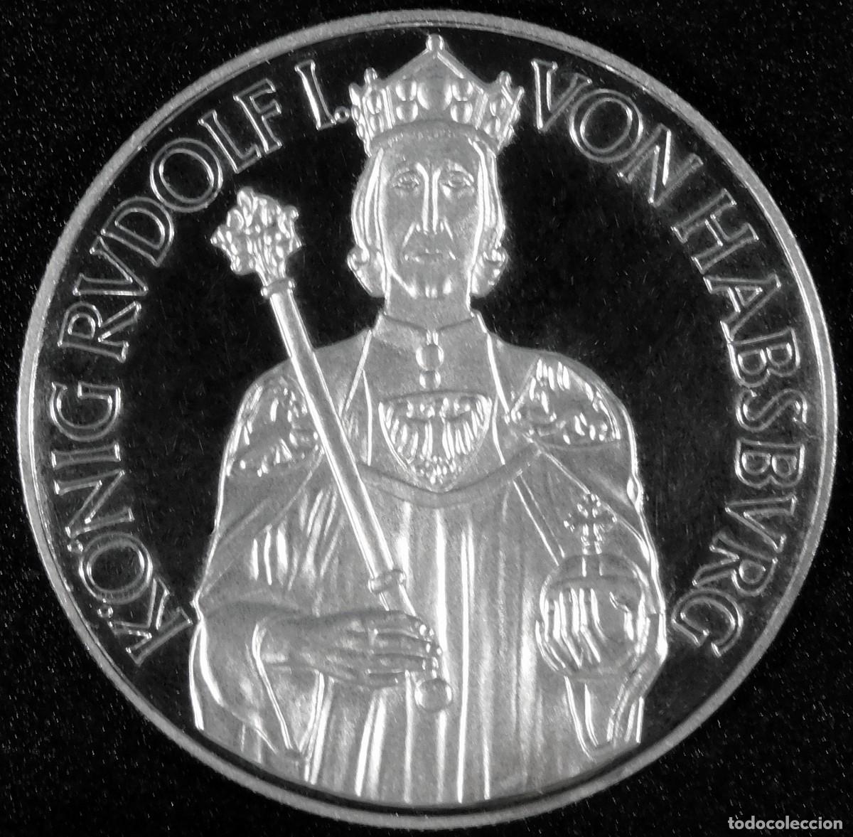 Monete antiche di Europa: MONEDA AUSTRIA 10O CHELINES 1991 -RUDOLPH I. PLATA PROOF. ESCASA