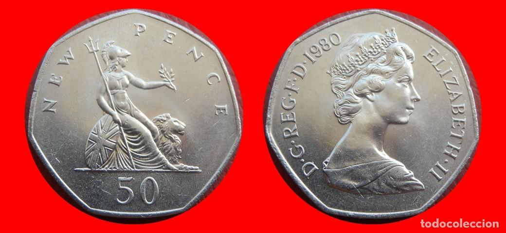 Monedas antiguas de Europa: 50 PENIQUES PENCE 1980 INGLATERRA REINO UNIDO-152638