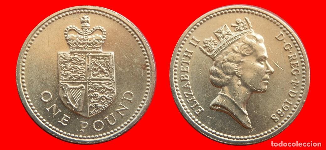 Monedas antiguas de Europa: 1 LIBRA POUND 1988 INGLATERRA REINO UNIDO-152652