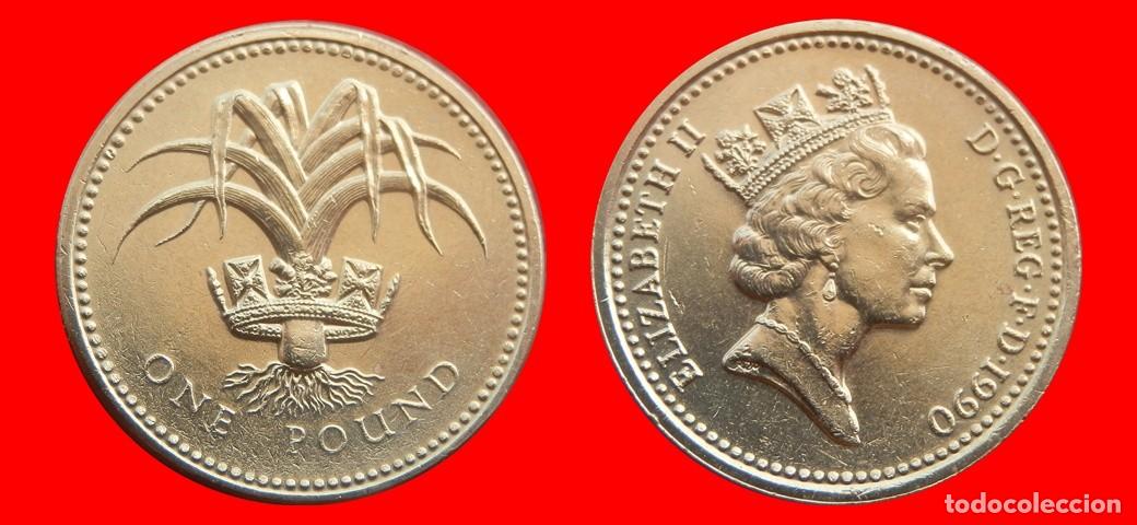 Monedas antiguas de Europa: 1 LIBRA POUND 1990 INGLATERRA REINO UNIDO-152654