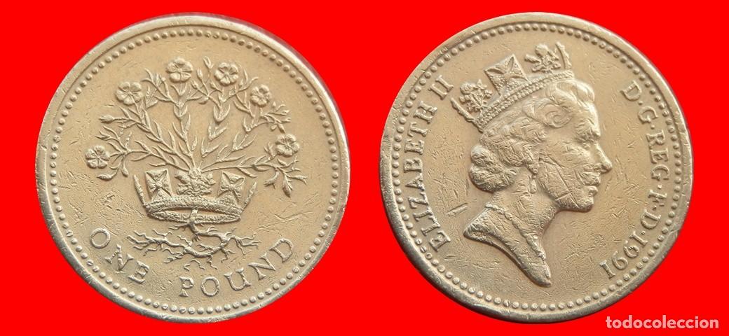 Monedas antiguas de Europa: 1 LIBRA POUND 1991 INGLATERRA REINO UNIDO-152655