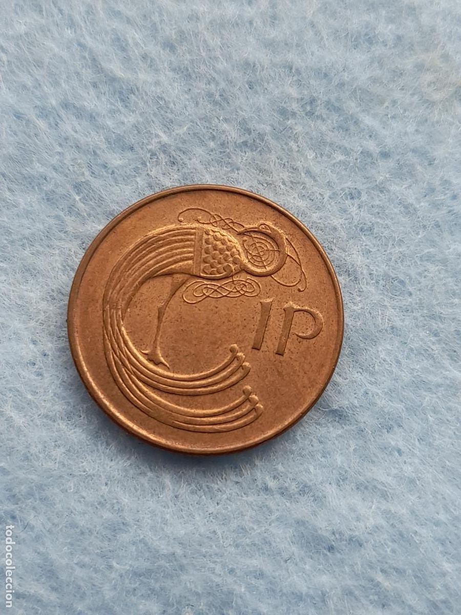 Moedas antigas da Europa: Irlanda. 1 Penique. A&ntilde;o 1990.