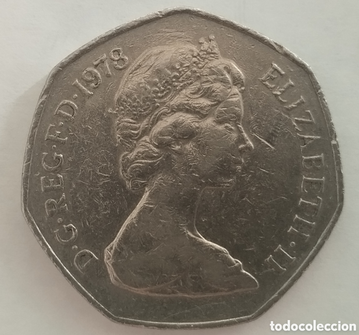 Alte M&uuml;nzen aus Europa: MONEDA DEL REINO UNIDO 50 NEW PENCE 1978 (FOTO)