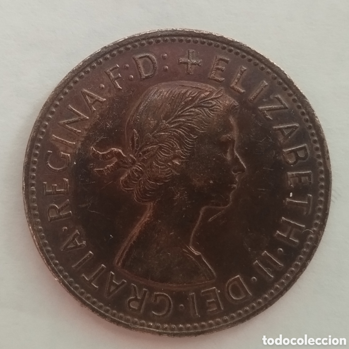 Moedas antigas da Europa: MONEDA DEL REINO UNIDO 0NE PENNY 1962 (FOTO)