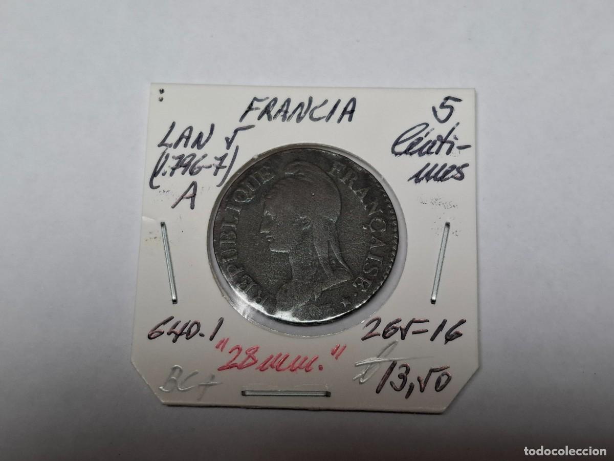 Monedas antiguas de Europa: 5 CENTIMES de LAN 5 A KM 640.1 FRANCIA en BC+
