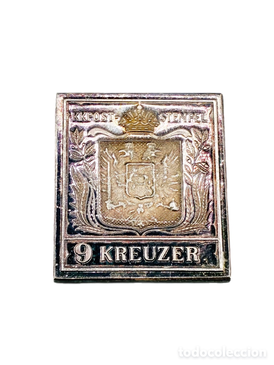 Monedas antiguas de Europa: Austria &ndash; 9 Kreuzer 1850 &ndash; R&eacute;plica filat&eacute;lica en plata fina 999