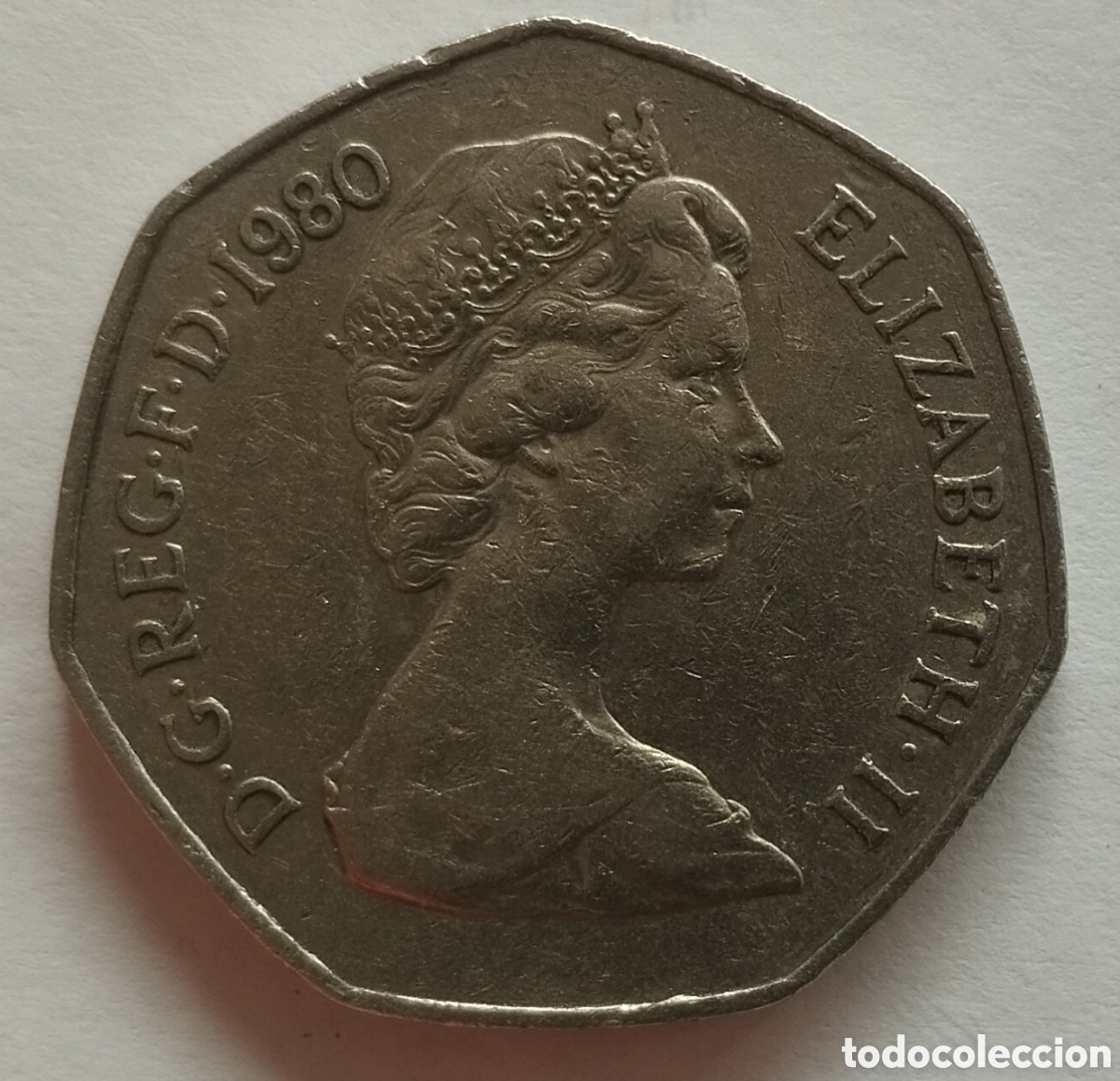 Monedas antiguas de Europa: MONEDA DEL REINO UNIDO 50 NEW PENCE 1978 (FOTO)
