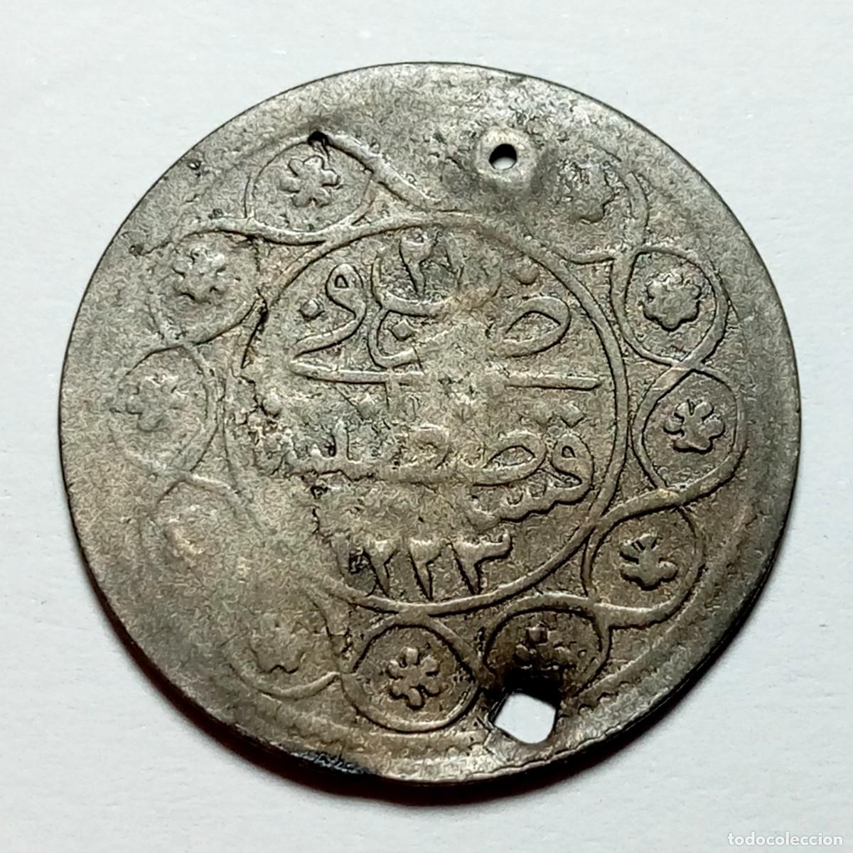 Monedas antiguas de Europa: ⚜️ BBG5 8. Moneda Plata Imperio Otomano Kurus 1223 AH 1828 Mahmud II