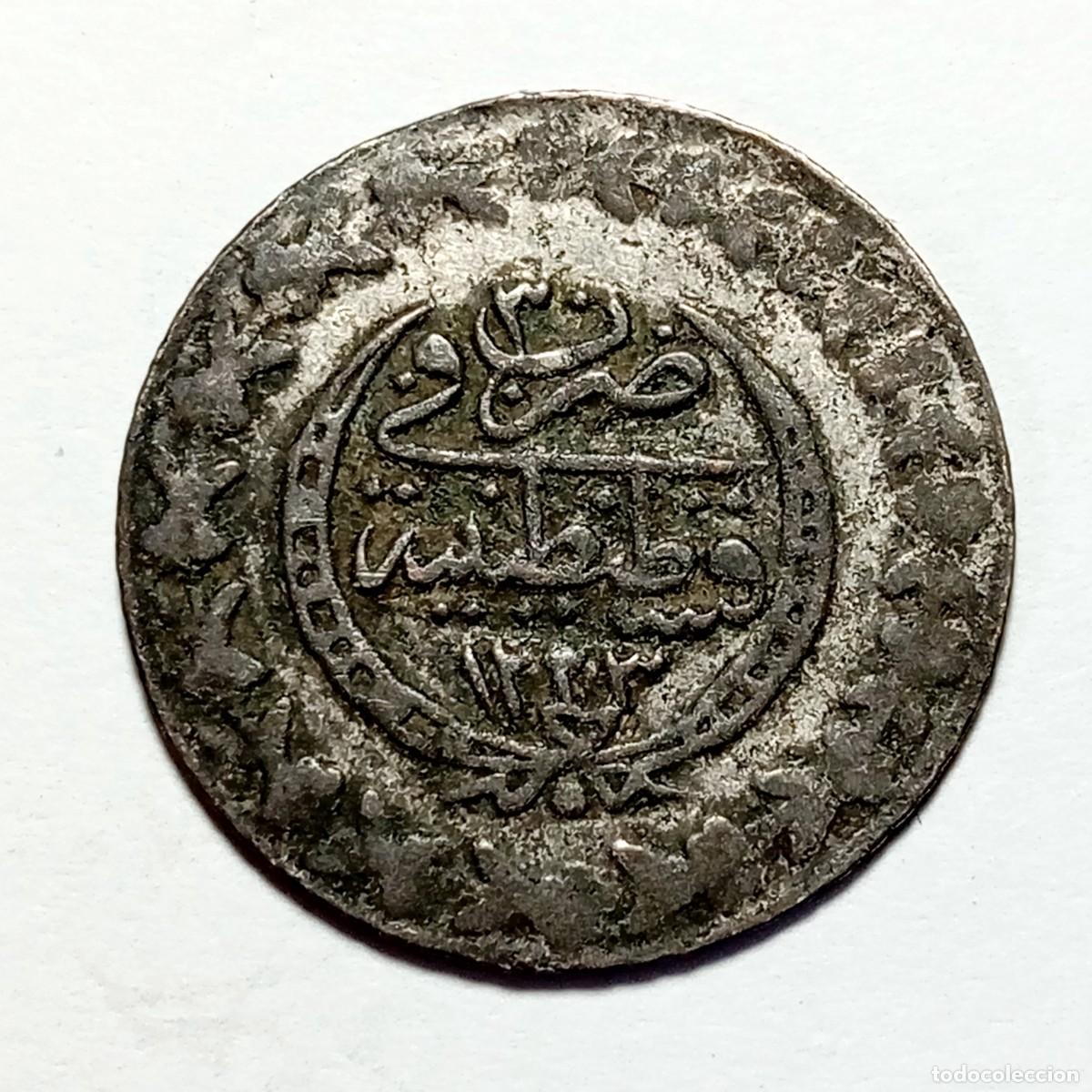 Monedas antiguas de Europa: ⚜️ BBG6 2. Moneda Vell&oacute;n Imperio Otomano Yirmilik 1223 AH 1837 Mahmud II BBG62
