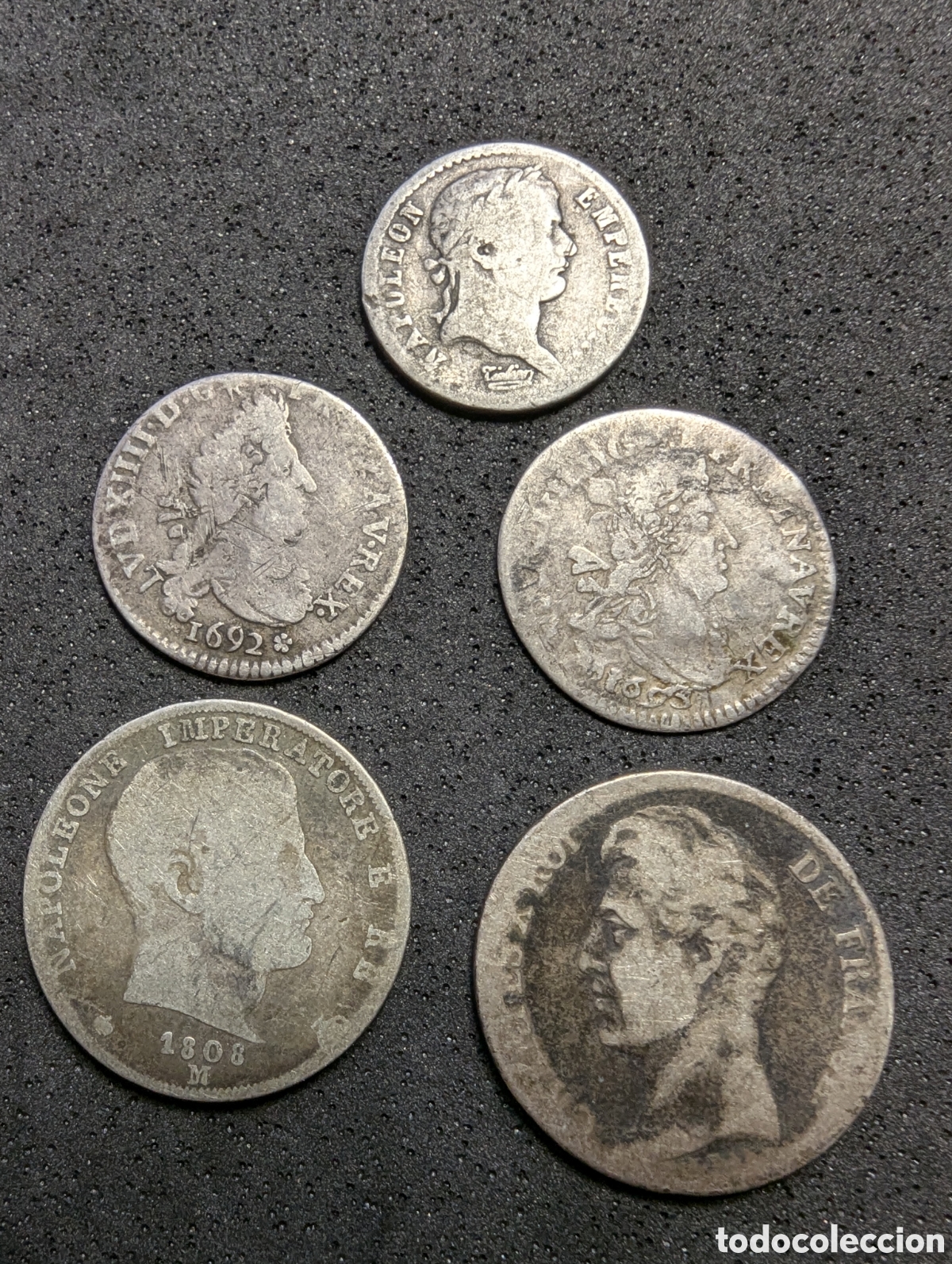 Monedas antiguas de Europa: Lote monedas europeas S.XVII-XIX plata