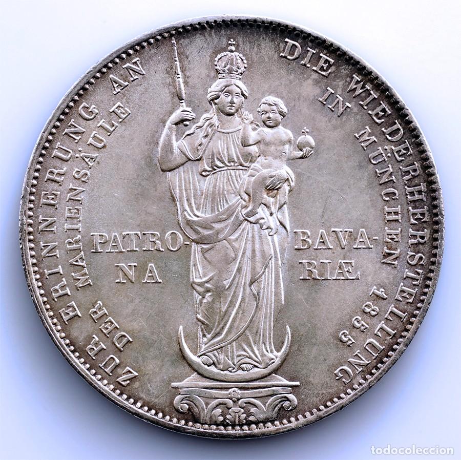 Monedas antiguas de Europa: SC-Alemania. Maximiliano II. 2 Gulden 1855. SC/UNC Plata 21,20 g. ESCASA