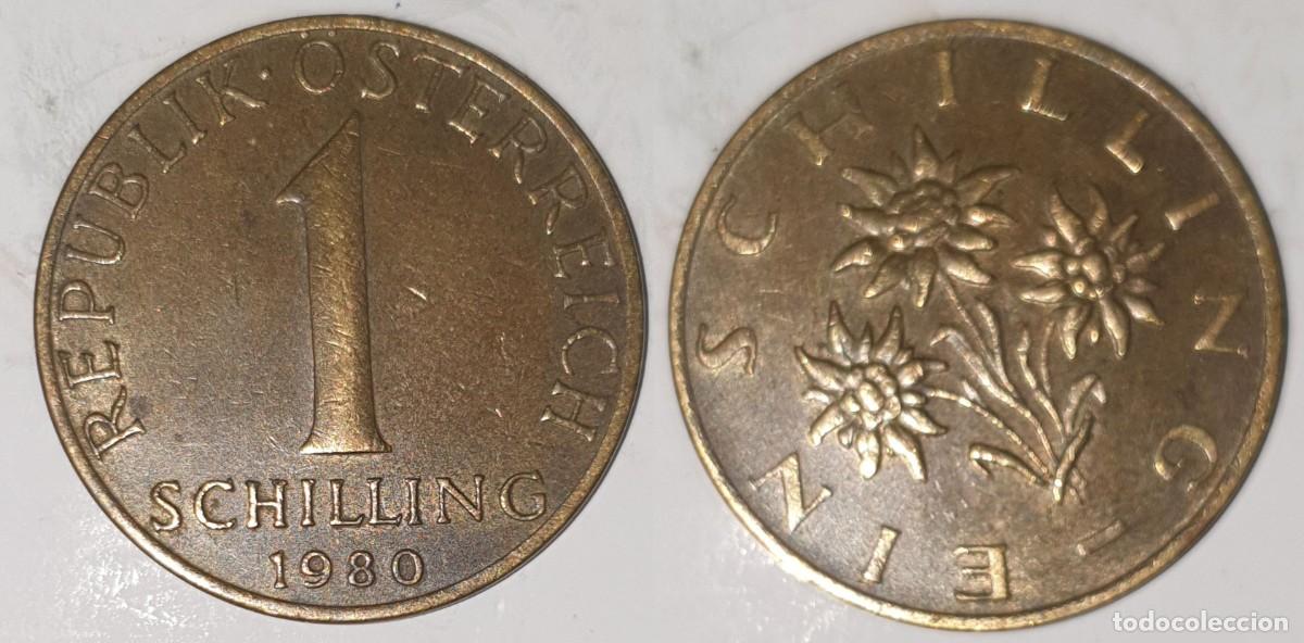 Monedas antiguas de Europa: Austria 1 Chel&iacute;n 1980 &ndash; Edelweiss &ndash; KM#2886