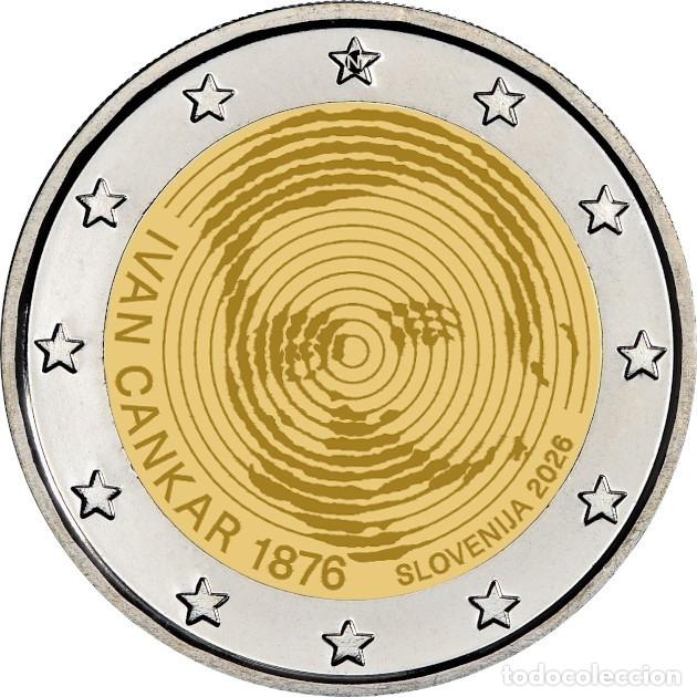 Monedas antiguas de Europa: ESLOVENIA 2026 2 EUROS CANVAR EE