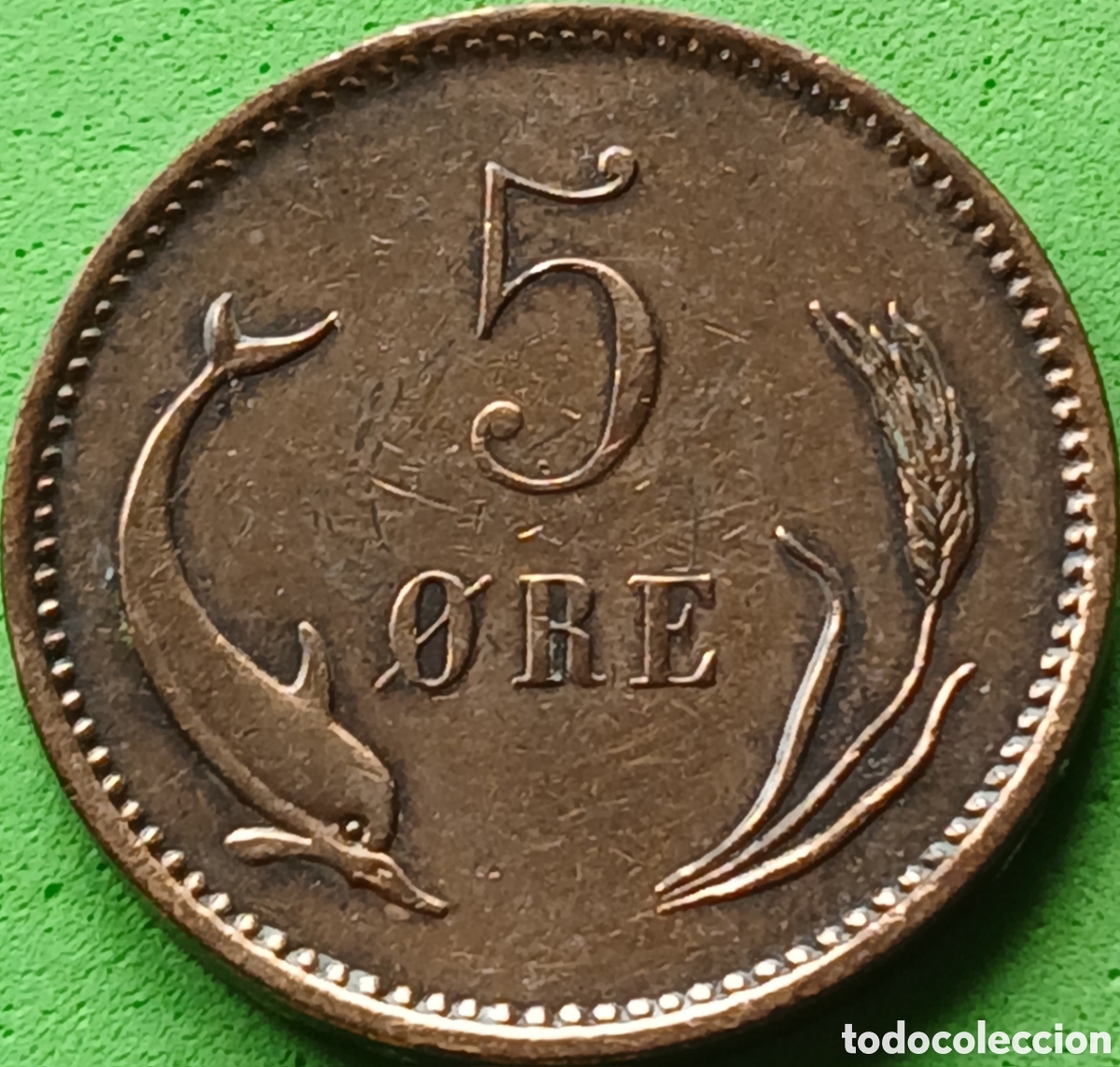 Monedas antiguas de Europa: Dinamarca 5 ore 1891 km#794 ESCASA!!