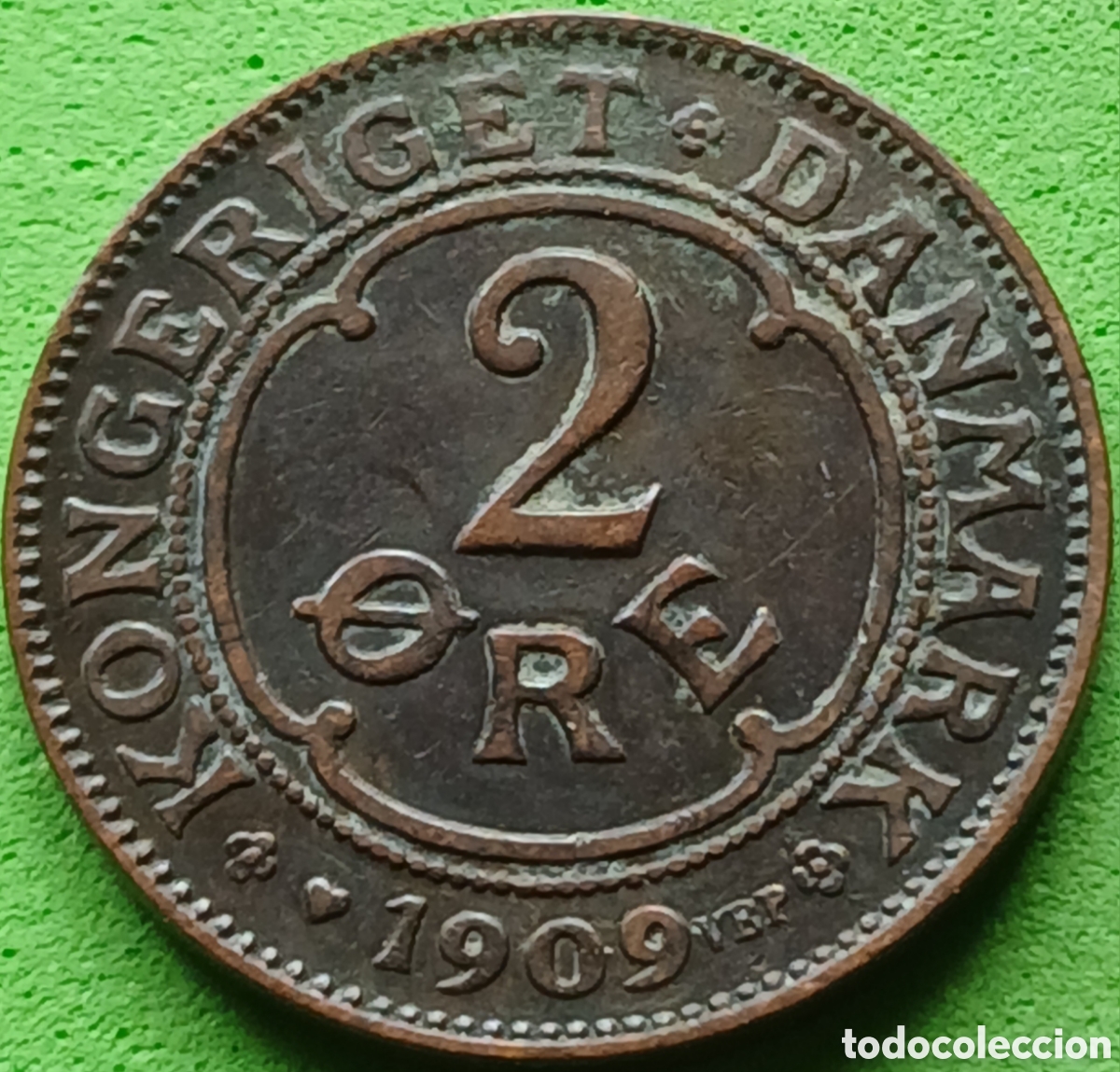 Monedas antiguas de Europa: Dinamarca 2 ore 1909 km#805