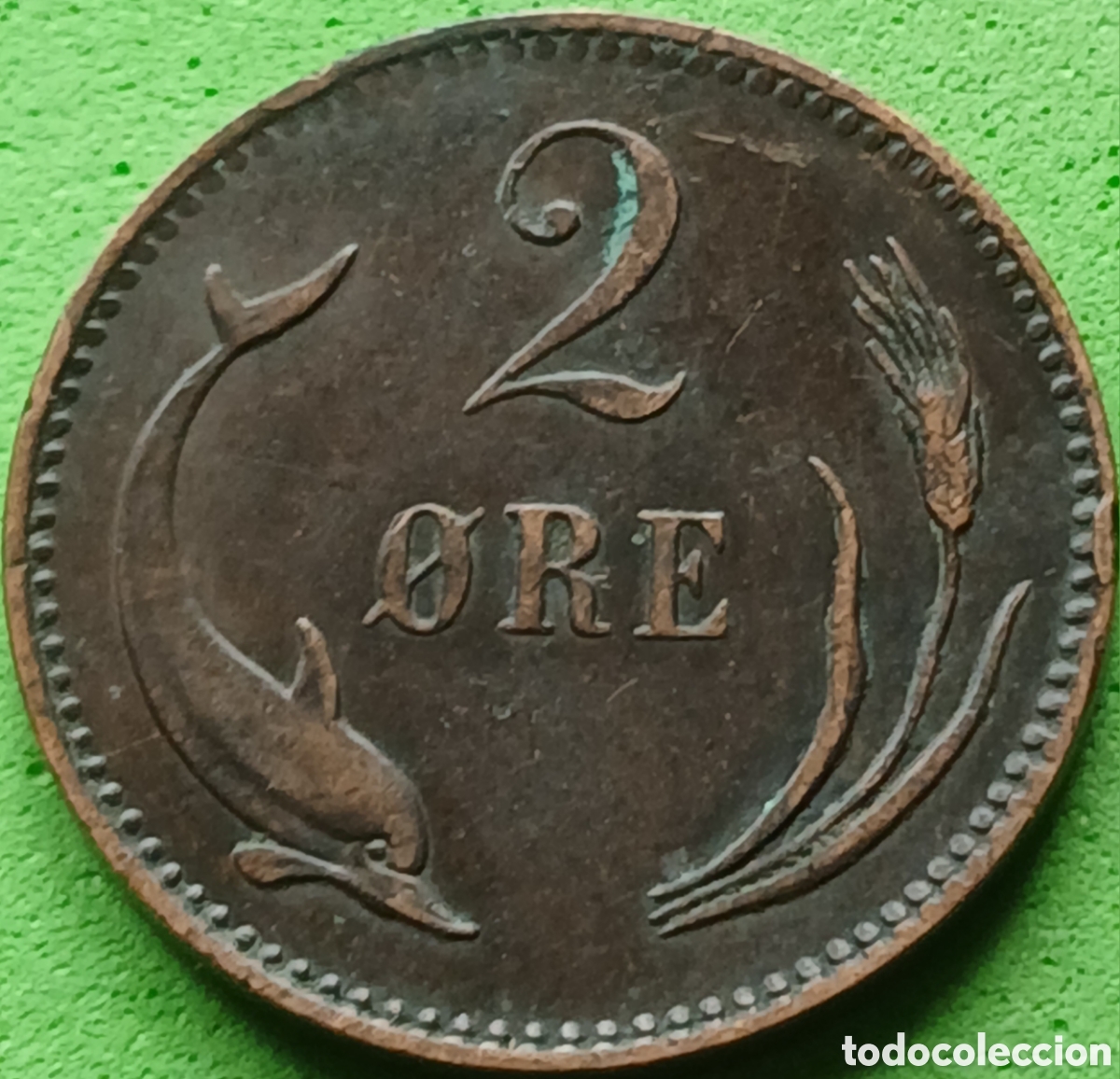Monedas antiguas de Europa: Dinamarca 2 ore 1889 km#793 poco com&uacute;n!