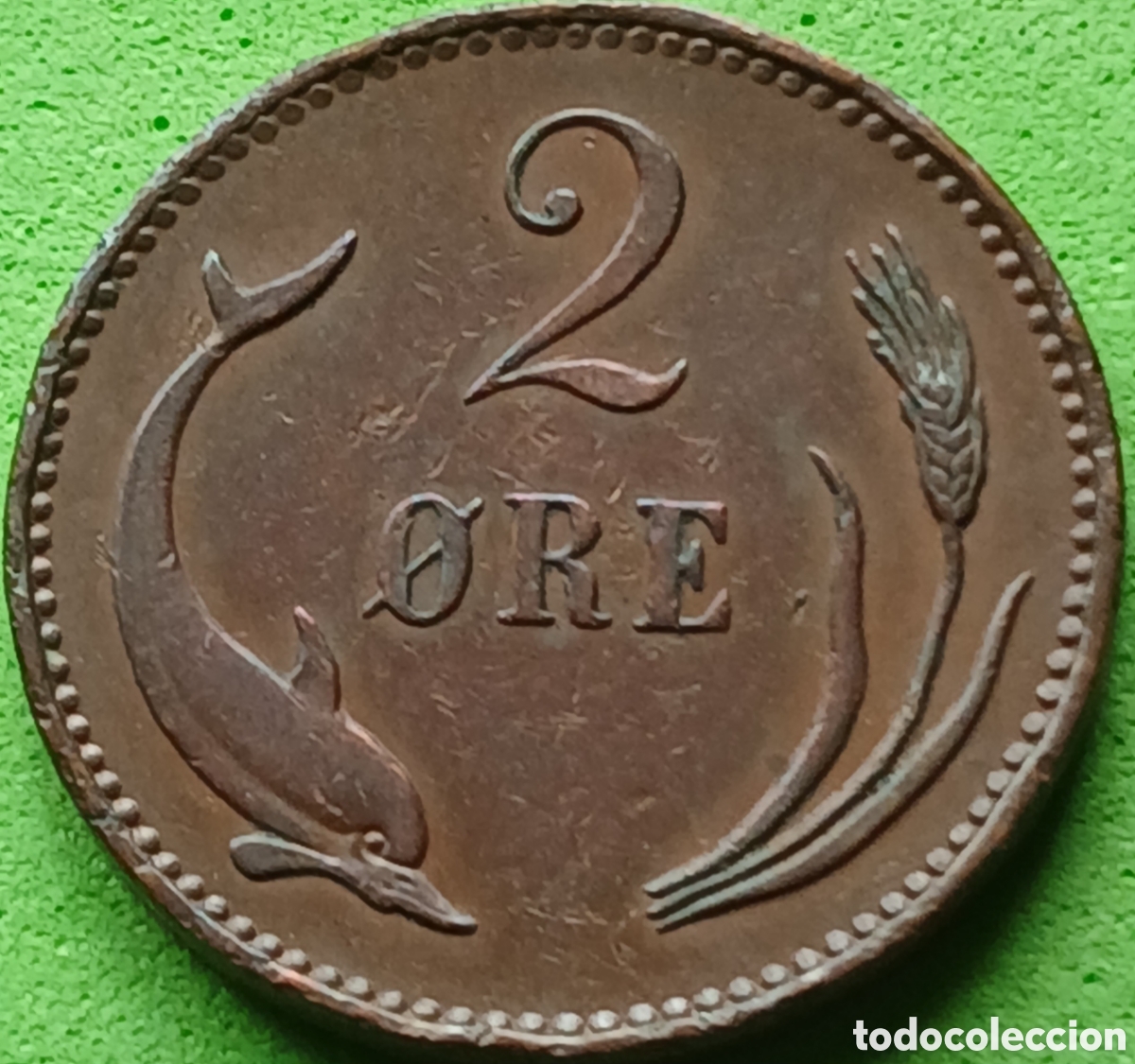 Monedas antiguas de Europa: Dinamarca 2 ore 1897 km#793 poco com&uacute;n!