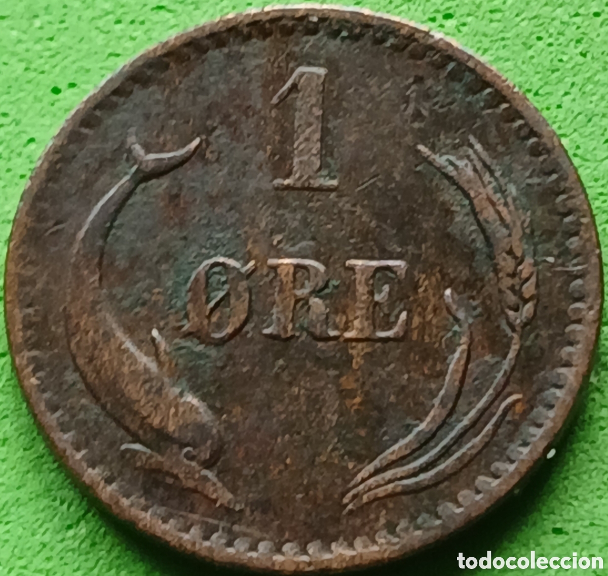 Monedas antiguas de Europa: Dinamarca 1 ore 1875 km#792 ESCASA!!