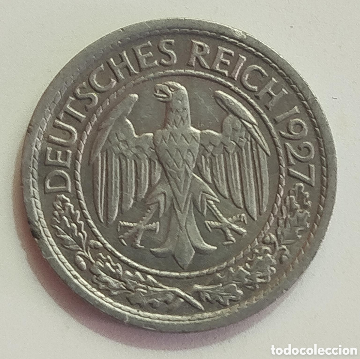 Monedas antiguas de Europa: Moneda 50 Reichspfennig 1927 - Rep&uacute;blica de Weimar