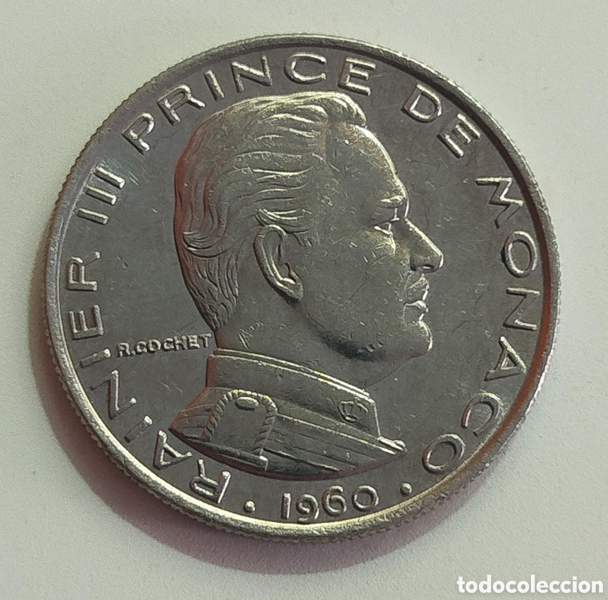 Monedas antiguas de Europa: Moneda 1 Franco M&oacute;naco 1960 - Pr&iacute;ncipe Raniero III
