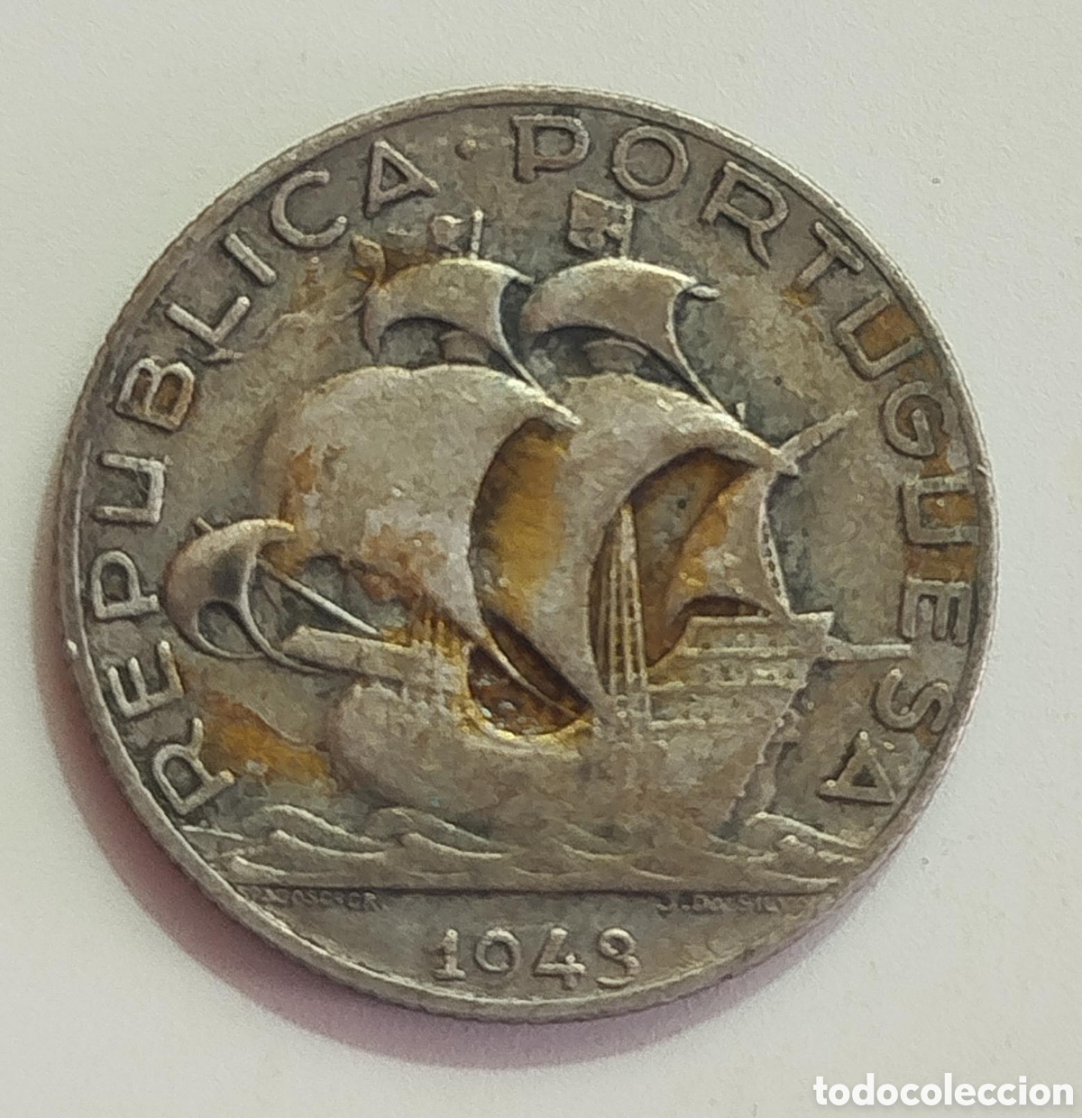 Monedas antiguas de Europa: Moneda Plata 2,50 Escudos Portugal 1943