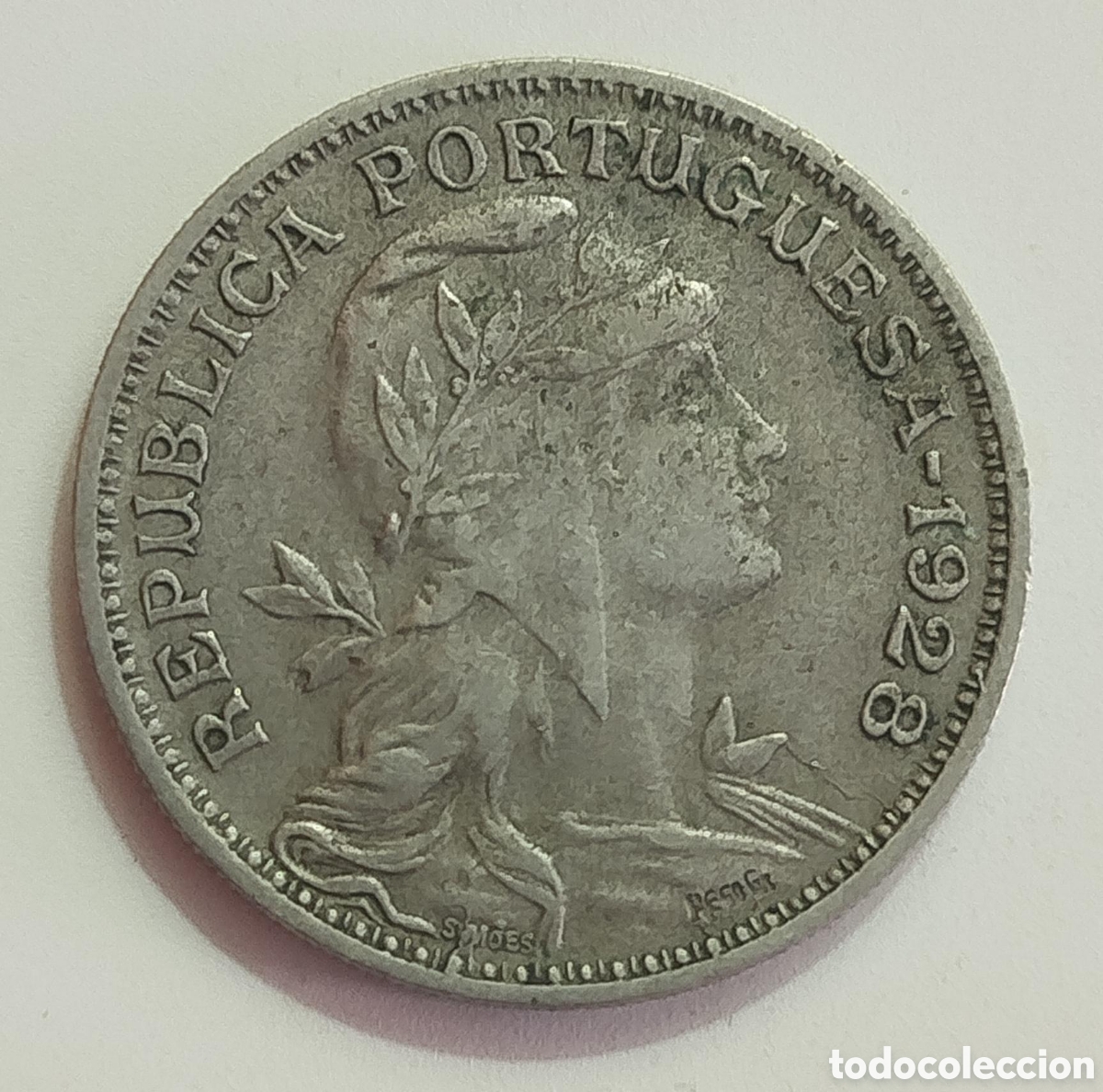 Monedas antiguas de Europa: Moneda Portugal 50 Centavos 1928 Segunda Rep&uacute;blica