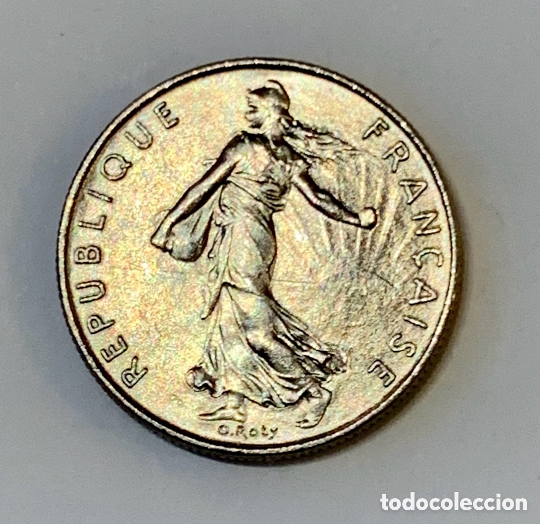 Monedas antiguas de Europa: Moneda. Republique Francaise. 1/2 Franc. 1984.