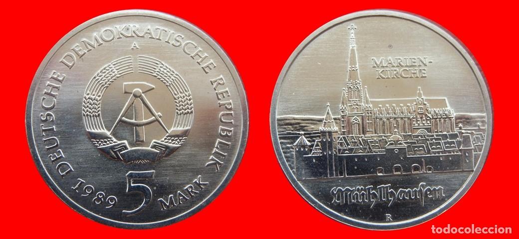 Monedas antiguas de Europa: 5 MARCOS 1989 ALEMANIA REPUBLICA DEMOCRATICA DDR-152674