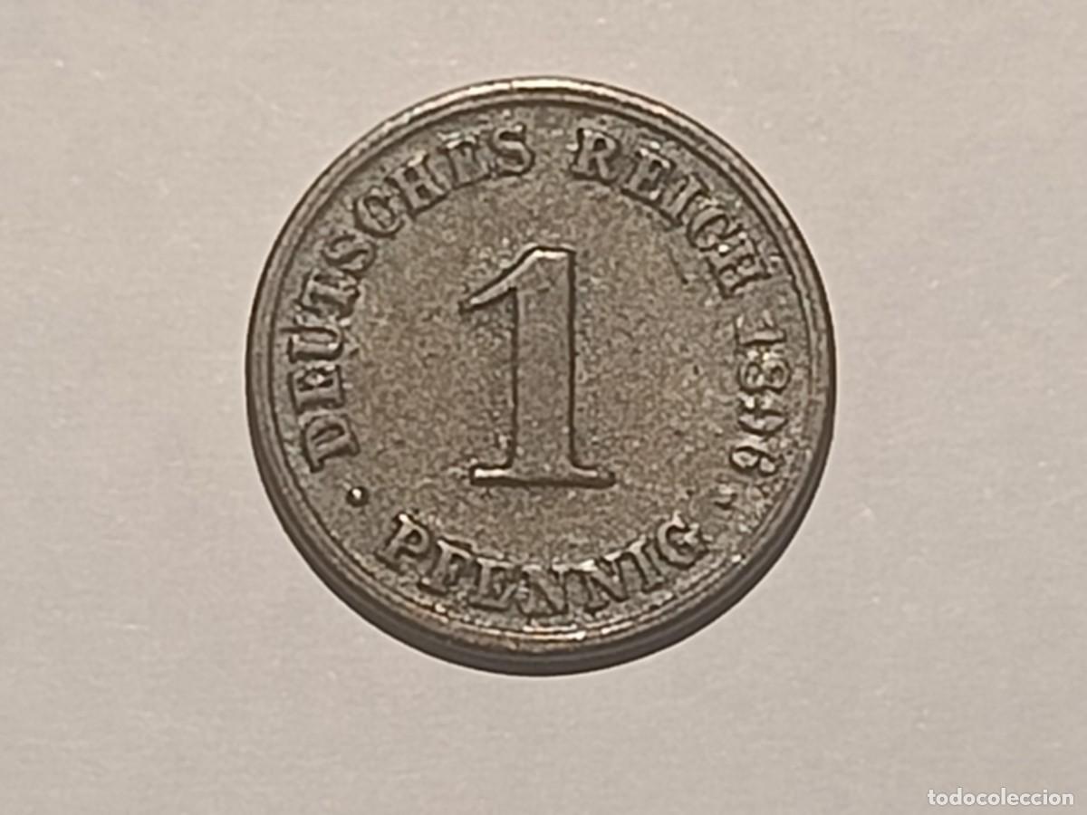 Monedas antiguas de Europa: Moneda de Alemania. 1 Pfennig. 1896