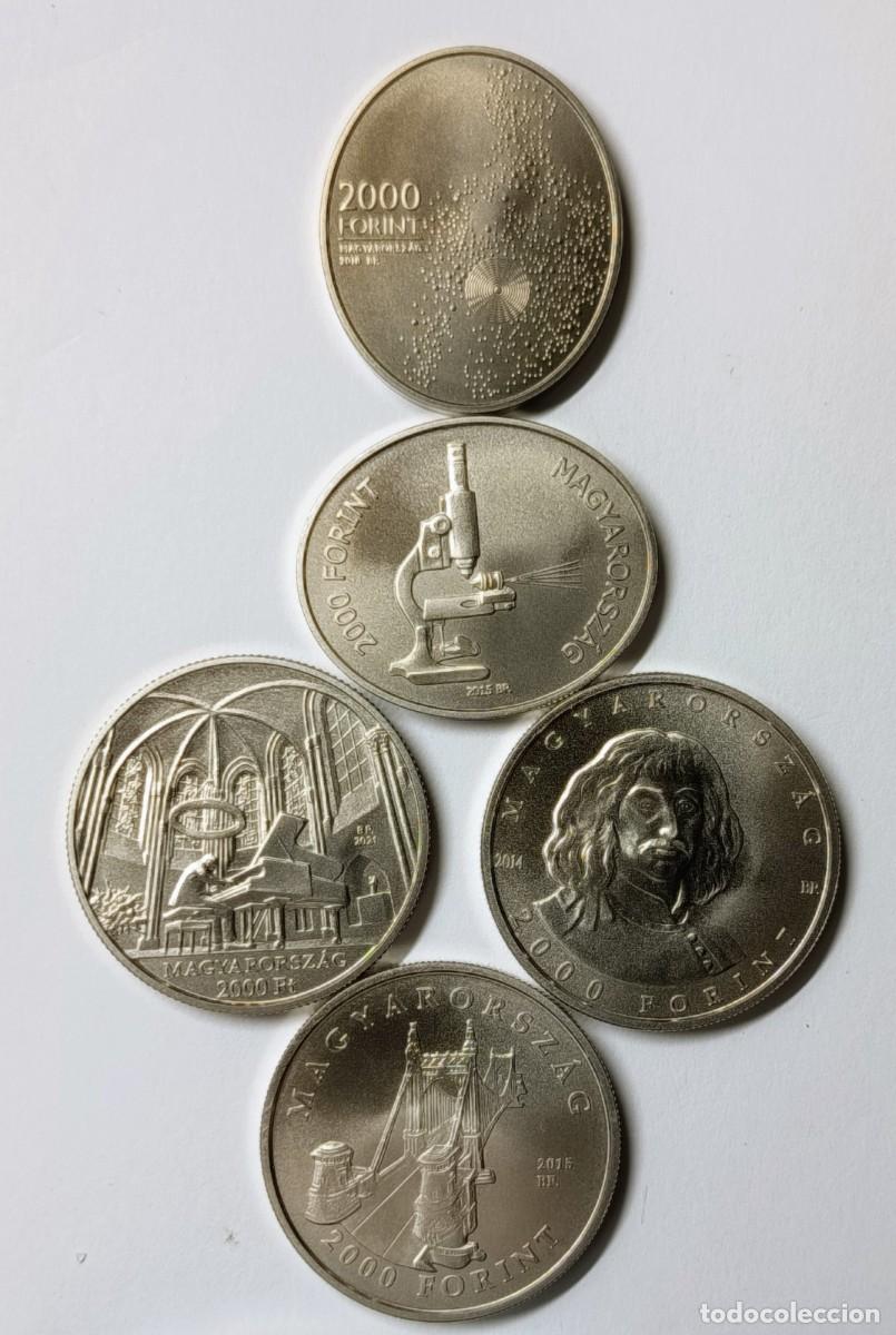 Monedas antiguas de Europa: HUNGR&Iacute;A (11). 6 MONEDAS DE 2000 FORINT, A&Ntilde;OS 2014 (2), 2015 (2), 2018 Y 2021