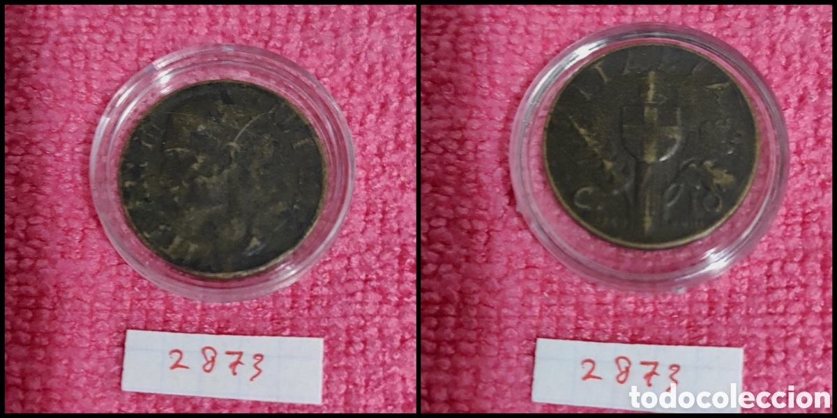 Monedas antiguas de Europa: 10 cent&eacute;simos italianos a&ntilde;o 1940