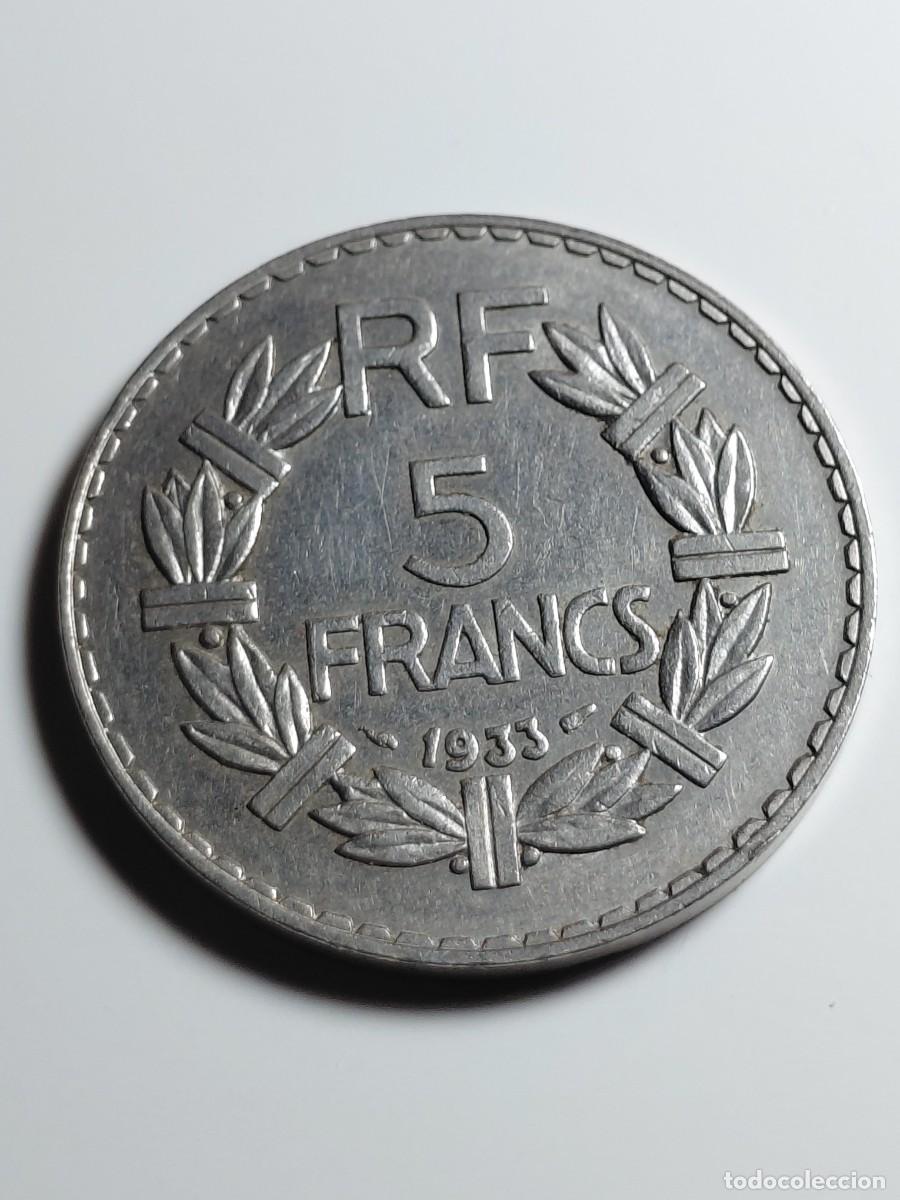 Monedas antiguas de Europa: FRANCIA 3&ordf; REPUBLICA - 5 FRANCS 1933 KM888