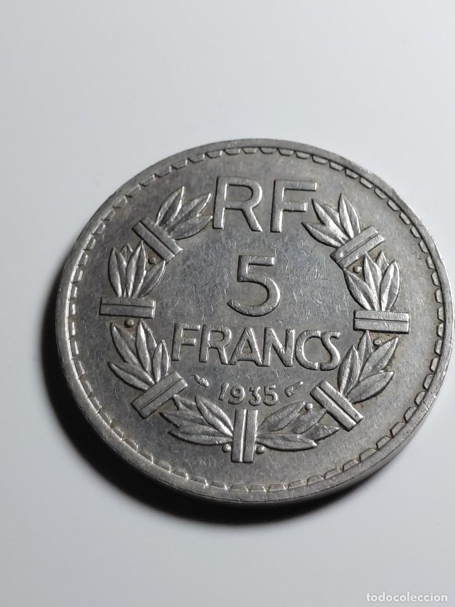 Monedas antiguas de Europa: FRANCIA 3&ordf; REPUBLICA - 5 FRANCS 1935 KM888