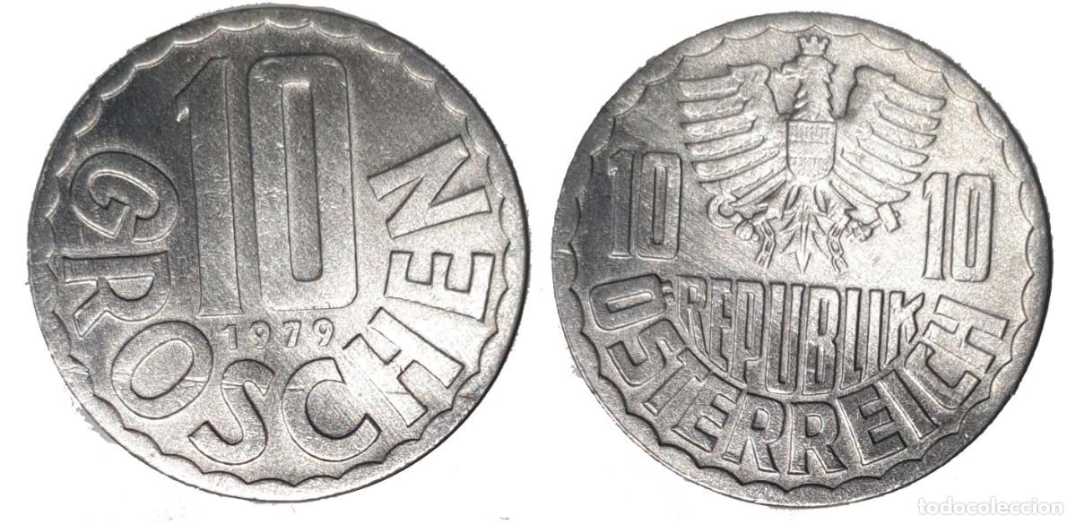 Monedas antiguas de Europa: Austria 10 Groschen 1979 - KM#2878 - Segunda Rep&uacute;blica