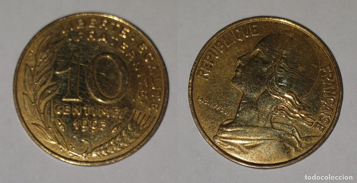 Monedas antiguas de Europa: Francia 10 C&eacute;ntimos 1993 - Marianne - Quinta Rep&uacute;blica - KM#928