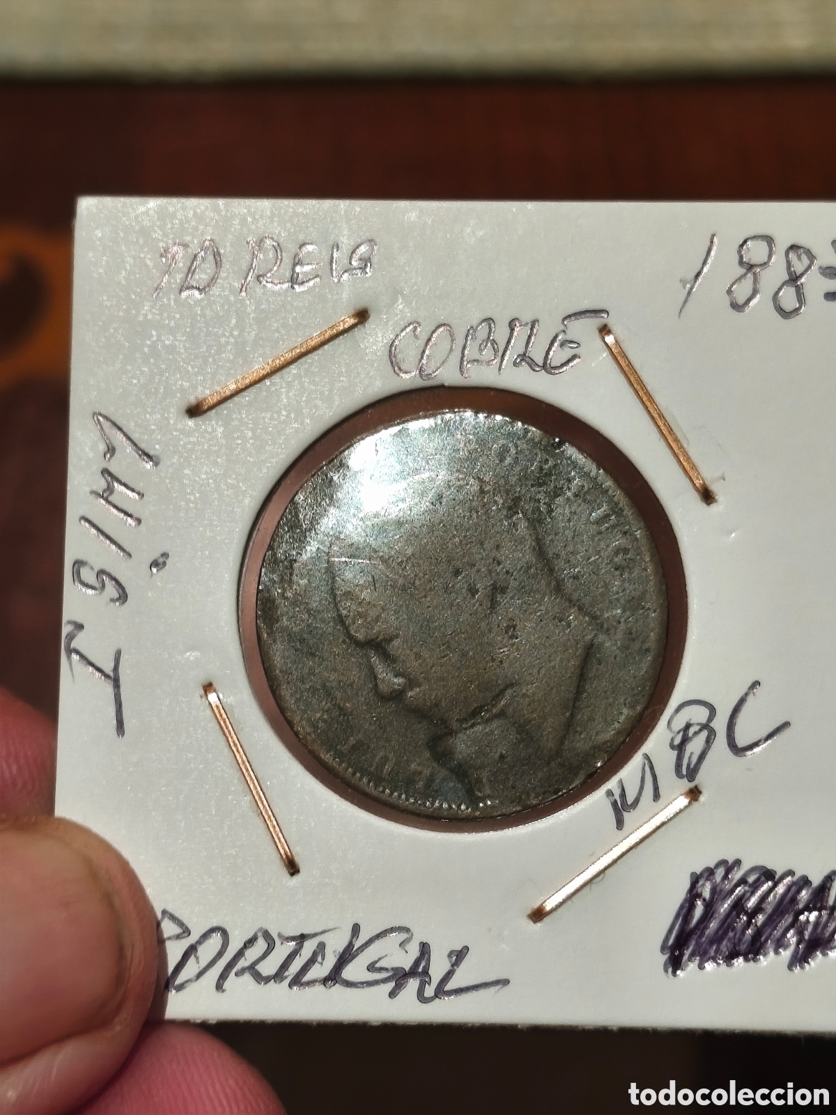 Monedas antiguas de Europa: Moneda de cobre Portugal de 10 reis 1883 bc- luodovico l ver imagenes
