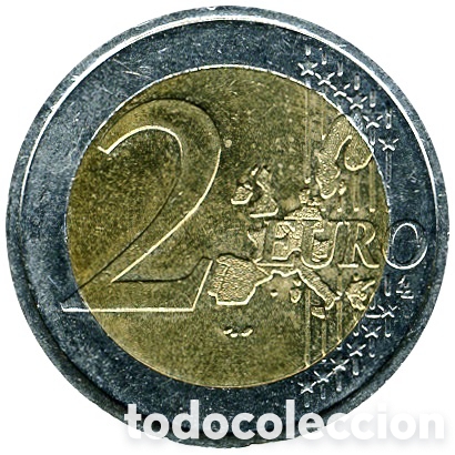 Monedas antiguas de Europa: 1 y 2 euros de Francia a&ntilde;o 2001