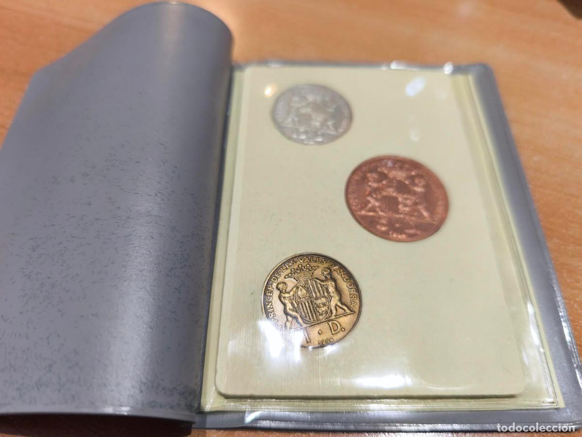 Monedas antiguas de Europa: LOTE ANDORRA SET MONEDAS VEGUERIA EPISCOPAL 1983-1984 CARPETA OFICIAL